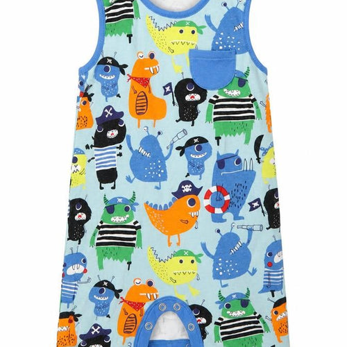 Mini Clube Boys Blue  Cotton Babygrow One-Piece Size 12-18 Months