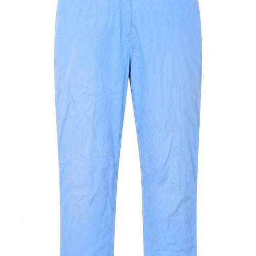 Emreco Womens Blue  Cotton Carpenter Trousers Size 16 L29 in Regular