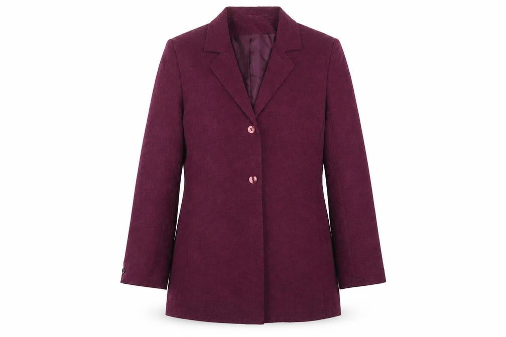Debenhams Womens Purple Floral Cupro Jacket Suit Jacket Size 14