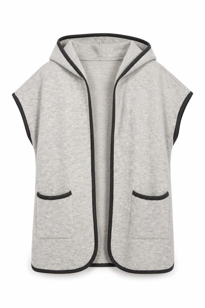 M&S Womens Grey  Acrylic Cardigan Hoodie Size S