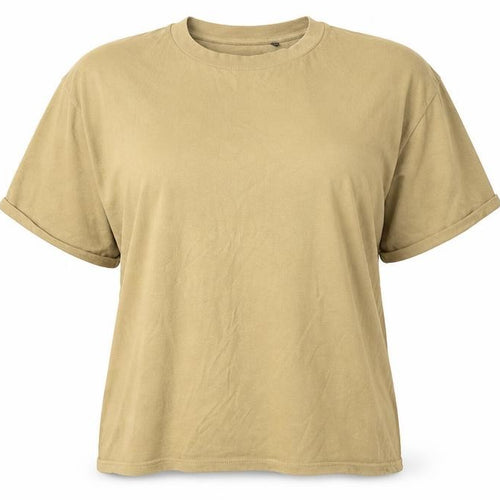 Brave Soul Womens Green  Cotton Basic T-Shirt Size L Round Neck