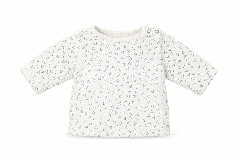 George Baby White Geometric Cotton Basic Blouse Size 0-3 Months Crew Neck Snap
