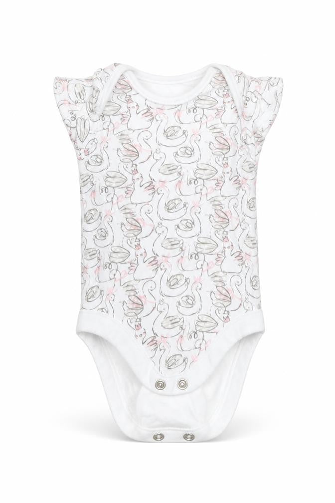 George Baby White  Cotton Romper One-Piece Size 0-3 Months