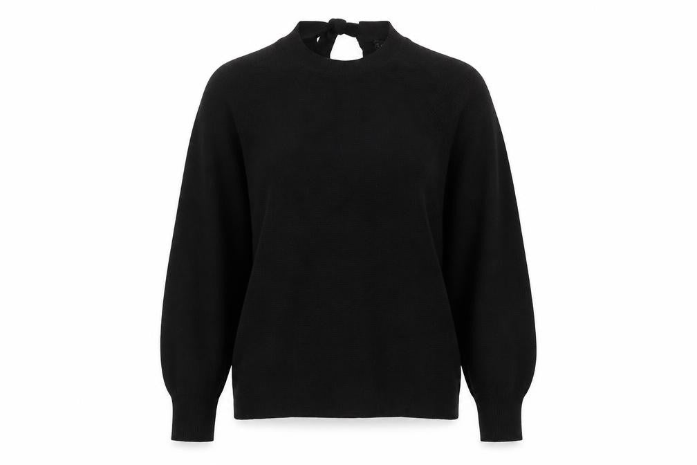 F&F Womens Black Round Neck  Viscose Pullover Jumper Size 8