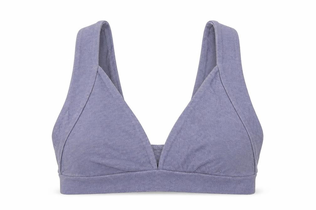 Boohoo Womens Blue  Polyester Cropped Tank Size 8 V-Neck