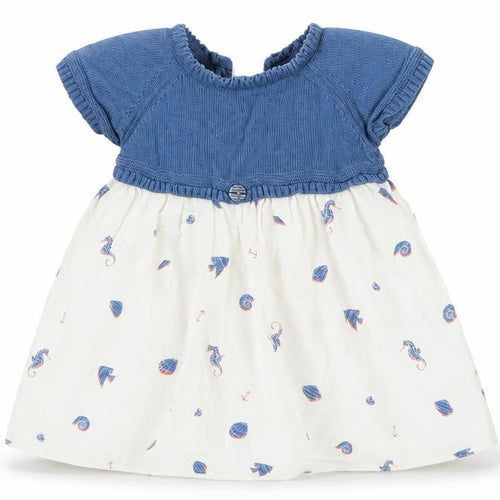 Wedoble Baby Blue  Cotton Shift  Size 0-3 Months  Round Neck