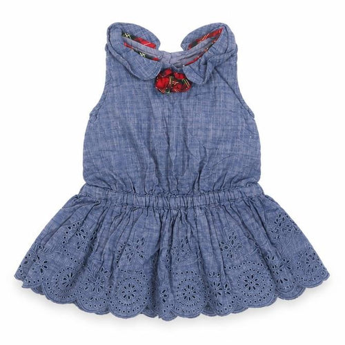 EWM Baby Blue  Cotton Shift  Size 3-6 Months  Round Neck