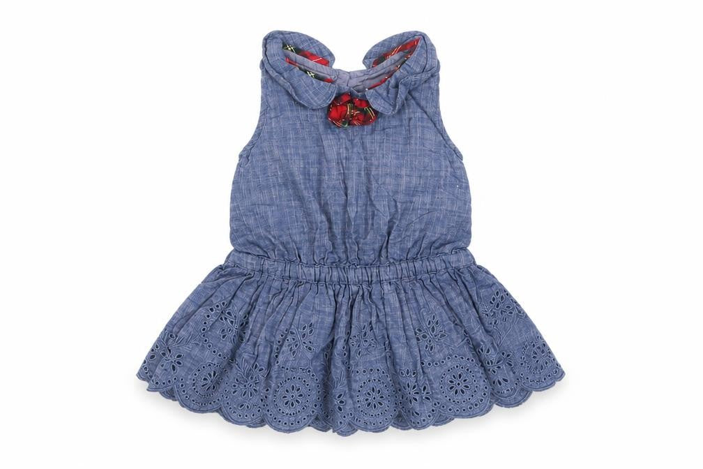 EWM Baby Blue  Cotton Shift  Size 3-6 Months  Round Neck