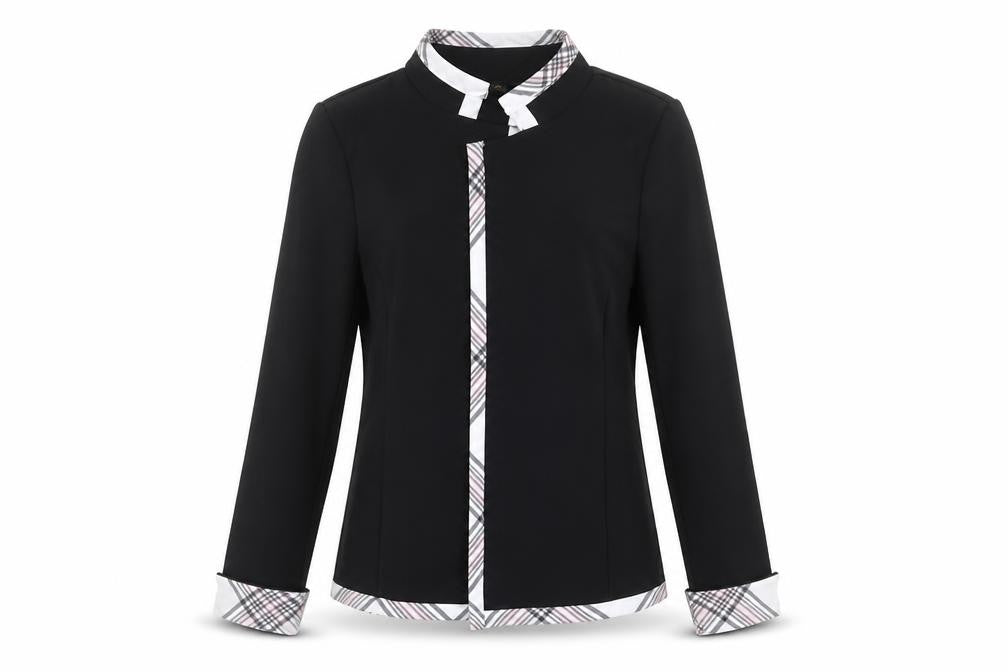 Front view of Bella Moda women’s blue jacket, size UK 14