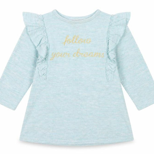 Primark Girls Green  Viscose Jumper Dress  Size 12-18 Months  Round Neck