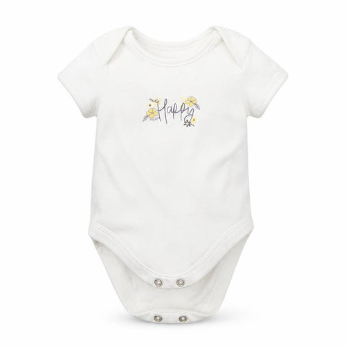 George Boys White  Cotton Romper One-Piece Size 0-3 Months