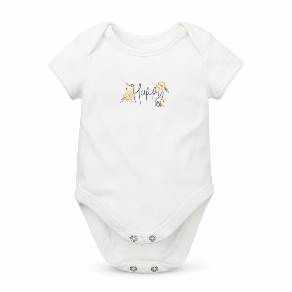 George Boys White  Cotton Romper One-Piece Size 0-3 Months