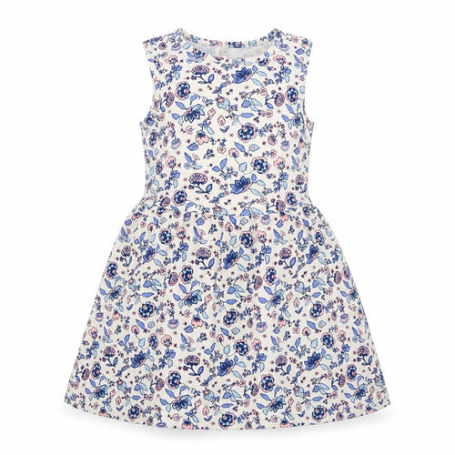 Palomino Womens White Floral Cotton Shift  Size 6  Round Neck