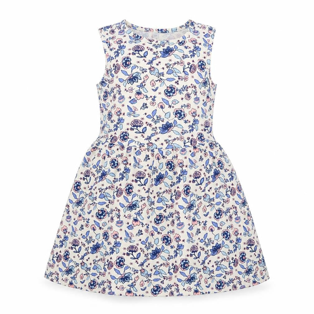 Palomino Womens White Floral Cotton Shift  Size 6  Round Neck