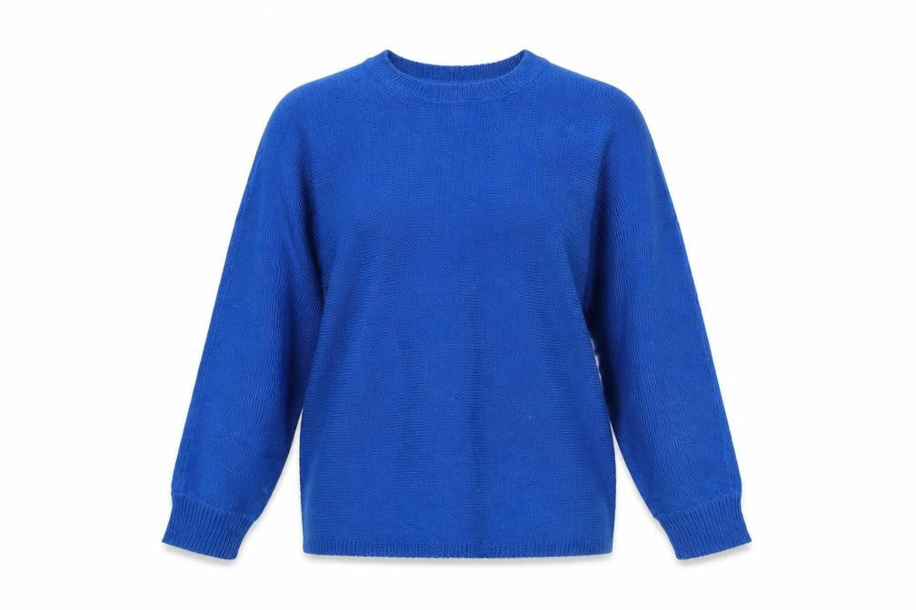Body Flirt Womens Blue Round Neck  Acrylic Pullover Jumper Size S