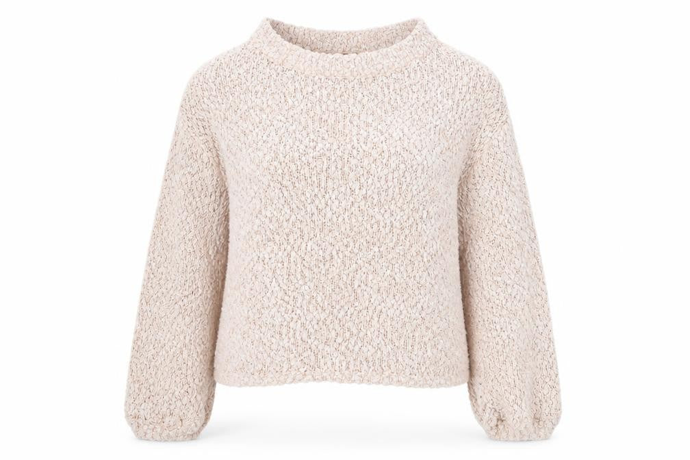 Front view of SHEIN women’s pink round neck polyester jumper, size L