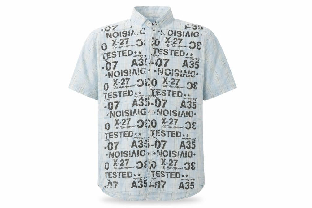 Front view of Jeans&Co men’s multicoloured plaid cotton button-up, size L, collared
