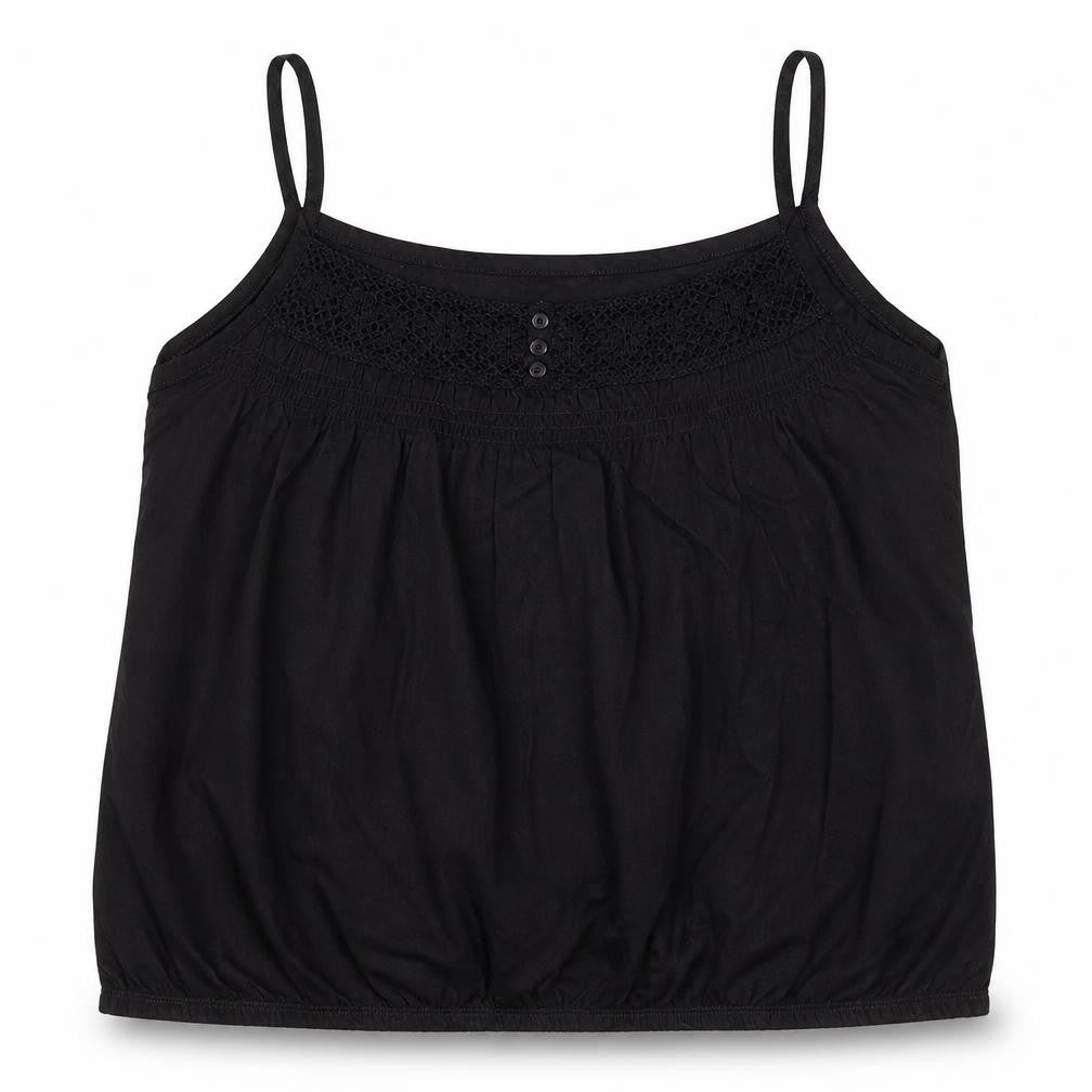 Bonmarché Womens Black  Cotton Basic Blouse Size XL Square Neck