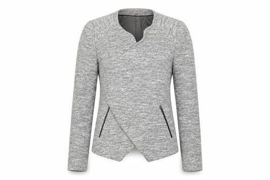 Front view of Next women’s grey jacket blazer, size UK 10