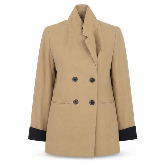 Front view of TM women’s beige jacket suit jacket, size M