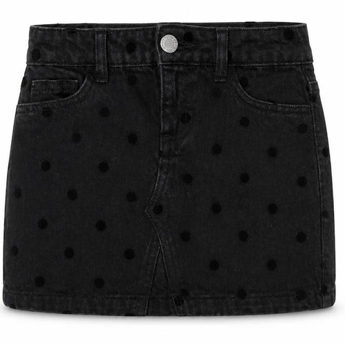 I Love Girls Wear Girls Black Polka Dot Cotton A-Line Skirt Size 6 Years  Regular