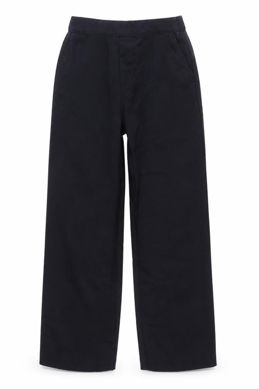 Front view of Matalan boys’ black polyester dress pants trousers, size 10, years regular - school trousers back elastication