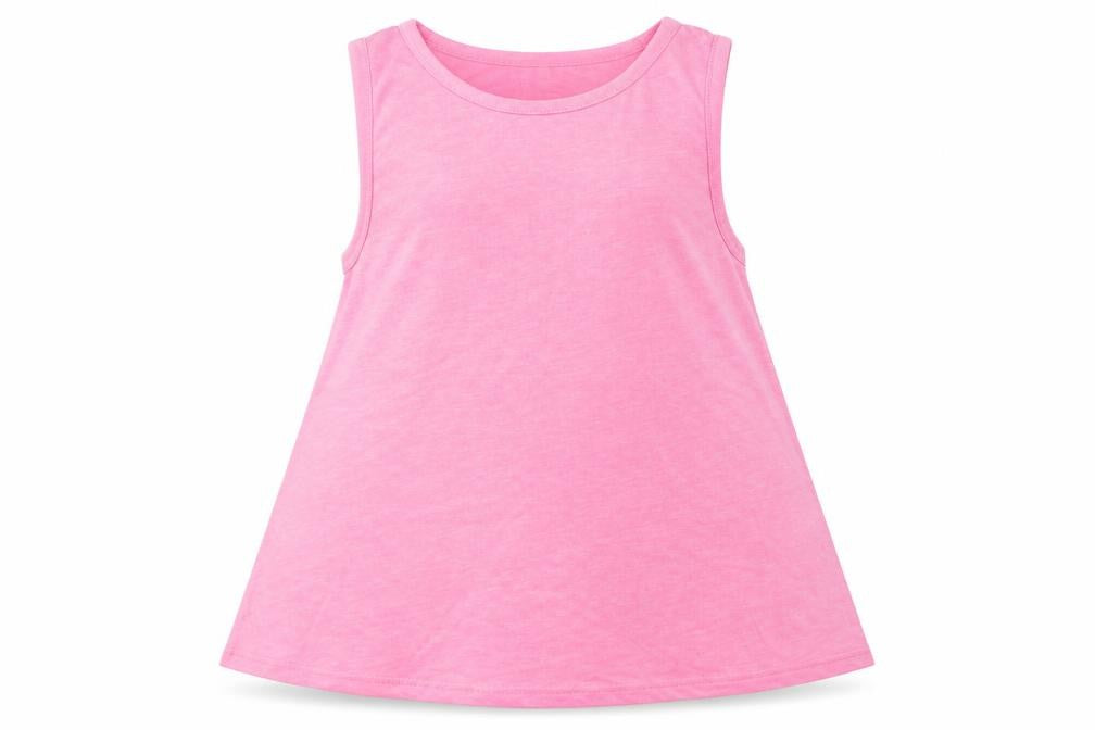 George Girls Pink  Polyester Basic Tank Size 9-10 Years Round Neck