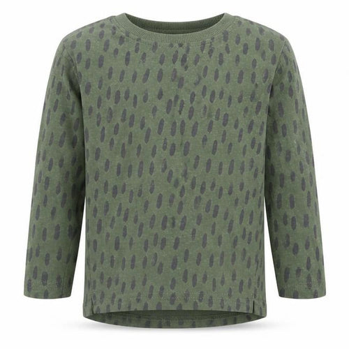 George Boys Green Animal Print Cotton Basic T-Shirt Size 2-3 Years Crew Neck