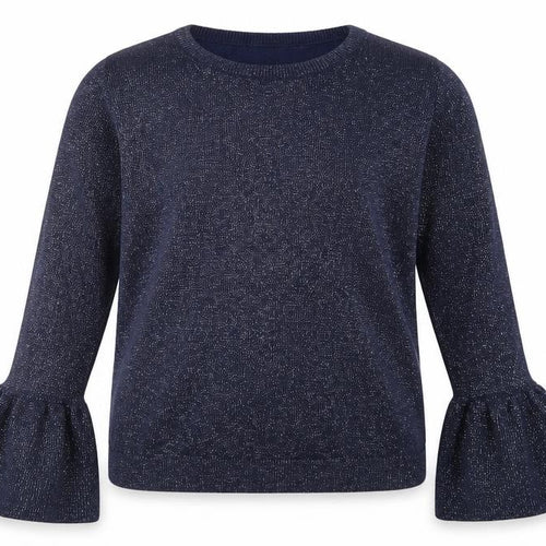 H&M Girls Blue Round Neck  Cotton Pullover Jumper Size 11-12 Years