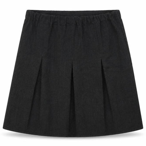George Girls Grey  Polyester A-Line Skirt Size 8-9 Years  Regular Button - School Wear