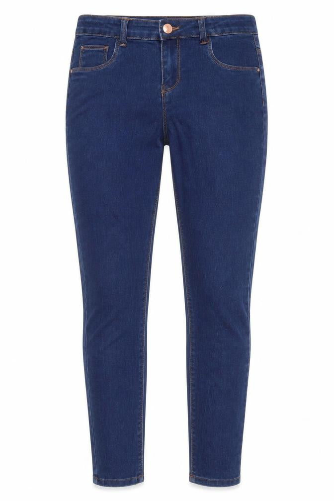 Miss Evie Girls Blue  Cotton Skinny Jeans Size 12-13 Years  Regular Zip - Indigo blue