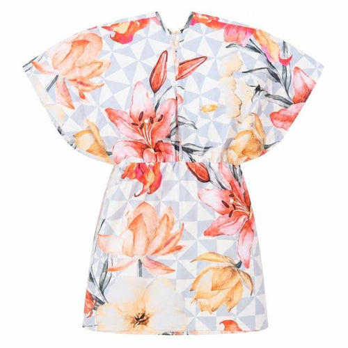 Boohoo Womens Multicoloured Floral Polyester Fit & Flare  Size 10  V-Neck