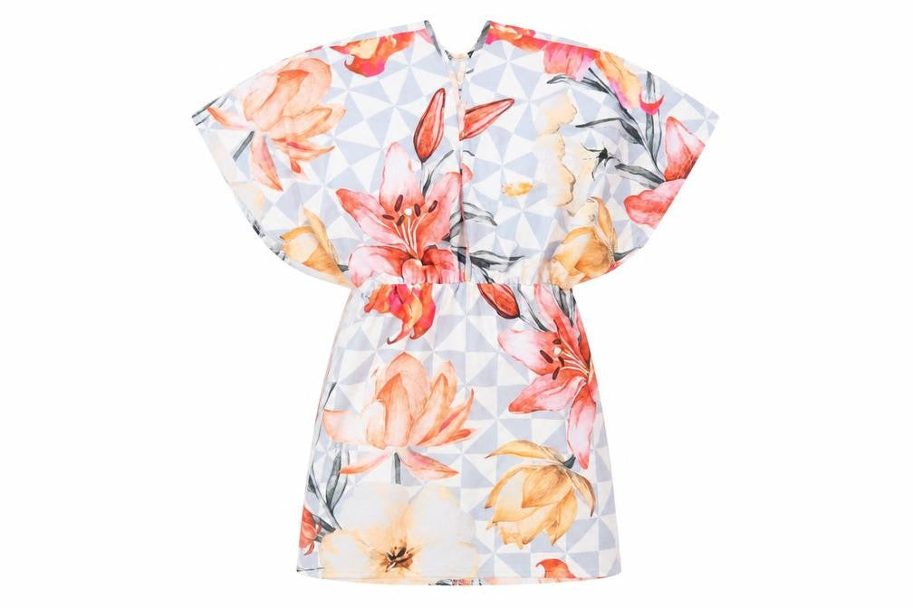Boohoo Womens Multicoloured Floral Polyester Fit & Flare  Size 10  V-Neck