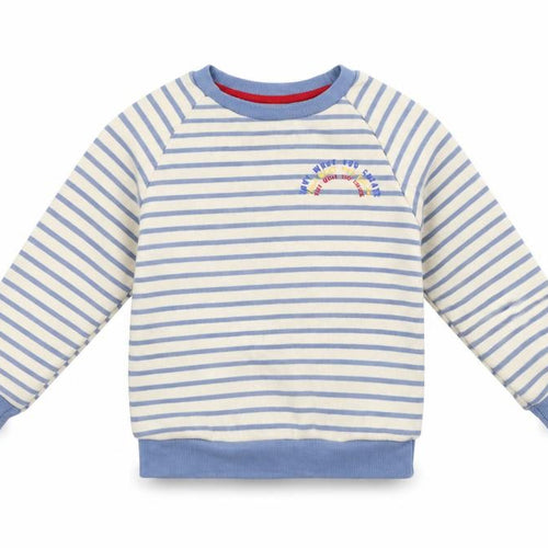 Primark Girls Ivory Striped Cotton Pullover Sweatshirt Size 2-3 Years   - Love What You Create