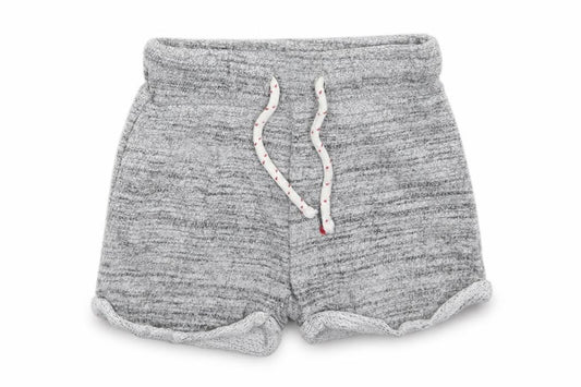 Front view of Next boys’ grey cotton cropped trousers, size 6-9, months