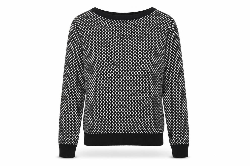 GLAMOUROUS Womens Multicoloured Boat Neck Polka Dot Cotton Pullover Jumper Size 8