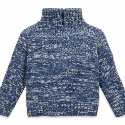 FREAK CLOTHING 1964 Boys Blue High Neck  Acrylic Pullover Jumper Size 5-6 Years
