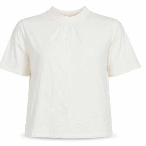 Damart Womens Ivory  Viscose Basic T-Shirt Size 14 High Neck