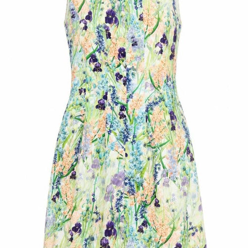 Coast Womens Multicoloured Floral Cotton A-Line  Size 8  Round Neck