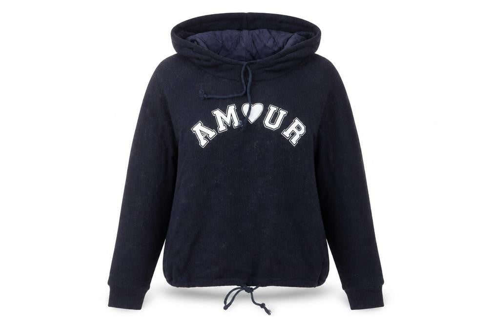 Divided Womens Blue  Polyester Pullover Hoodie Size M   - Amour