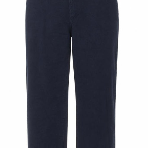 Raphael Valencino Womens Blue  Cotton Trousers  Size 40 in L33 in Regular