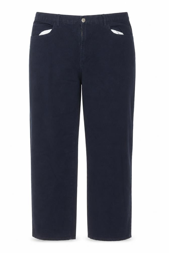 Raphael Valencino Womens Blue  Cotton Trousers  Size 40 in L33 in Regular
