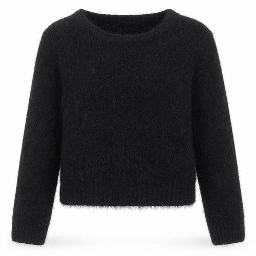 F&F Womens Black Round Neck  Acrylic Pullover Jumper Size 14