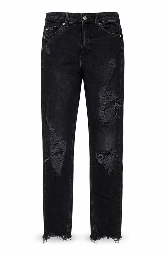 DENIM CO Womens Black  Cotton Straight Jeans Size 6 L27 in Regular