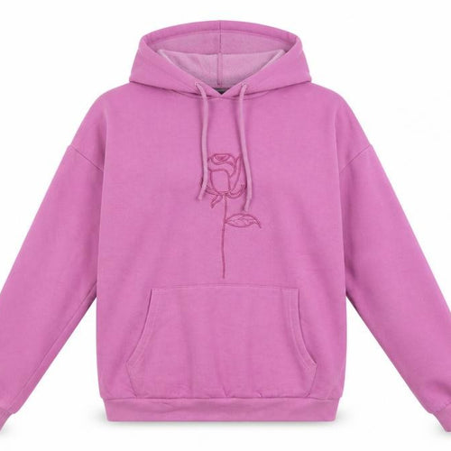 Boohoo Womens Purple  Cotton Pullover Hoodie Size 8   - Rose