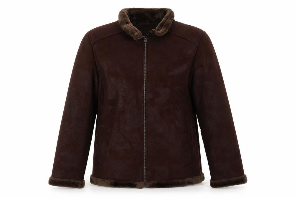 Front view of EWM women’s brown paisley jacket, size M, zip