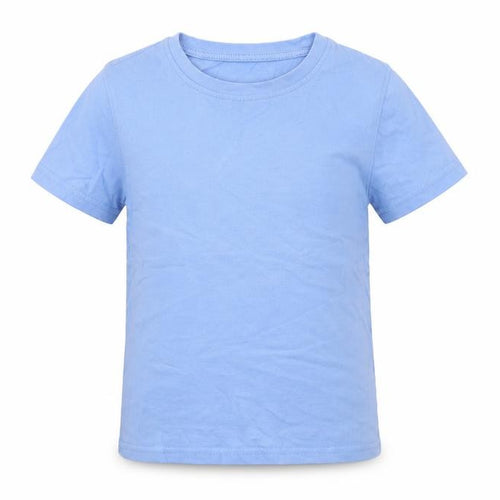 George Boys Blue  Cotton Basic T-Shirt Size 6-7 Years Crew Neck  - School Wear