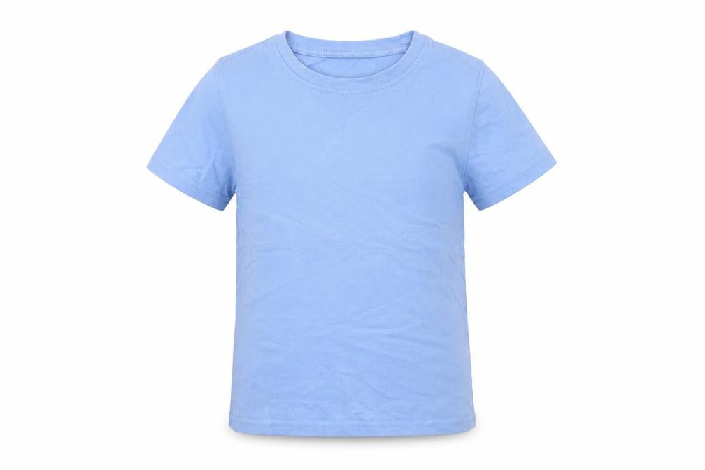 George Boys Blue  Cotton Basic T-Shirt Size 6-7 Years Crew Neck  - School Wear