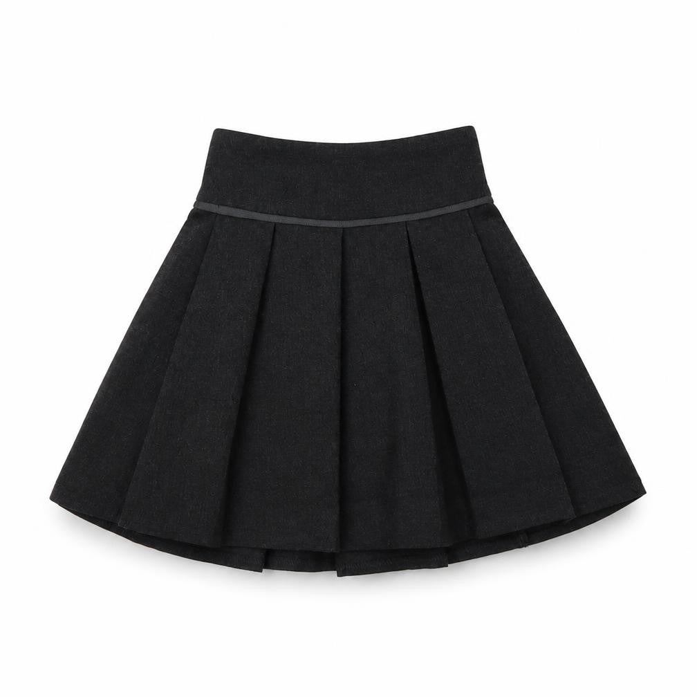 TU Girls Grey  Polyester Pettiskirt Skirt Size 4 Years  Regular Button - School Wear