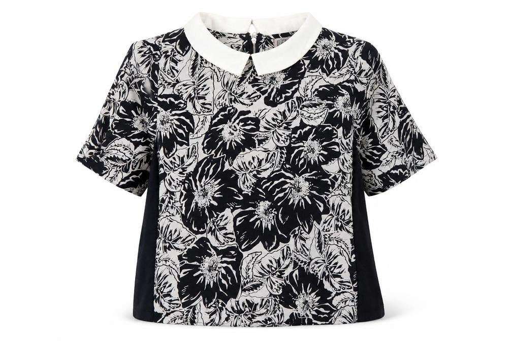 Neon Rose Womens Multicoloured Floral Viscose Basic Blouse Size 12 Collared